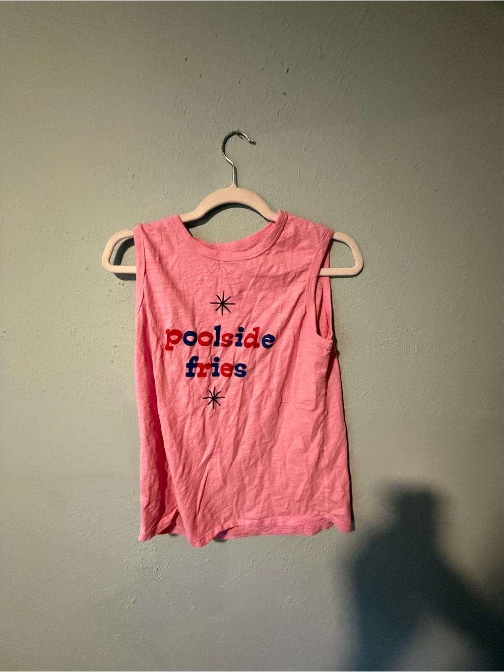 ban.do poolside fries women’s small pink graphic tank top